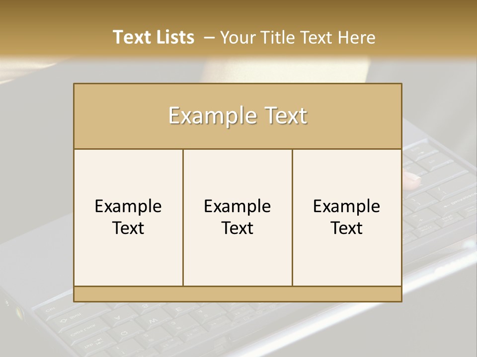 A Woman Is Typing On A Laptop Computer PowerPoint Template