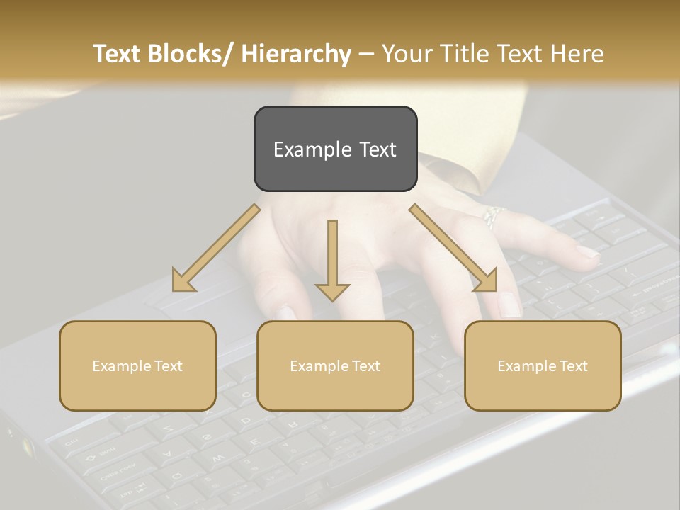 A Woman Is Typing On A Laptop Computer PowerPoint Template