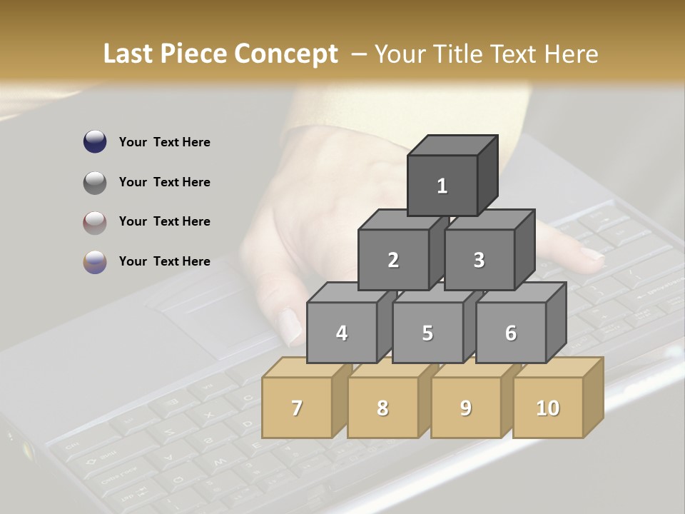 A Woman Is Typing On A Laptop Computer PowerPoint Template