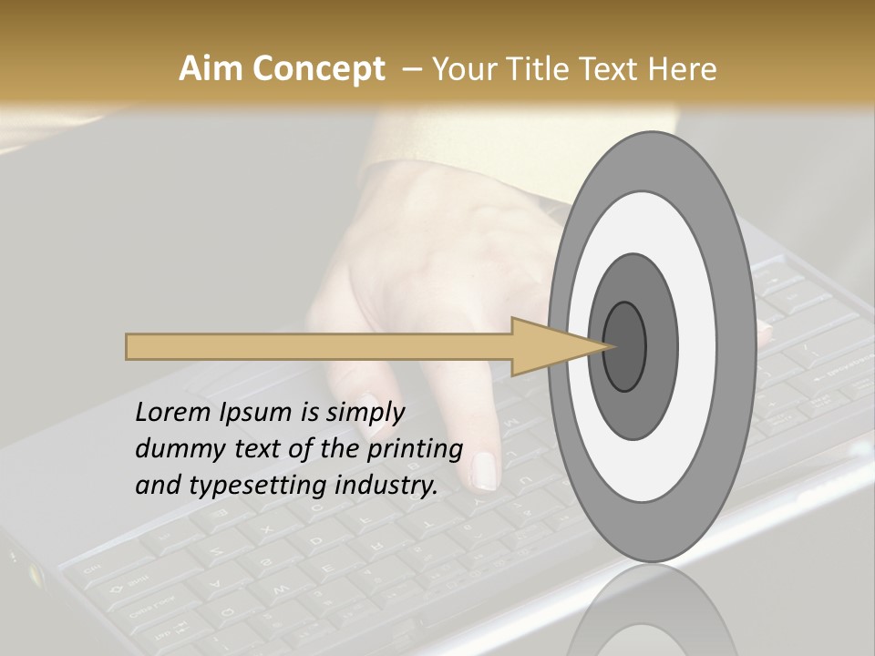 A Woman Is Typing On A Laptop Computer PowerPoint Template