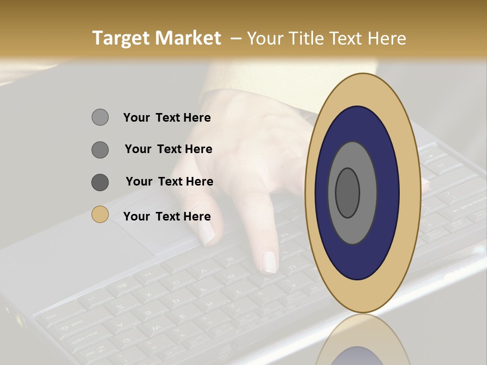 A Woman Is Typing On A Laptop Computer PowerPoint Template