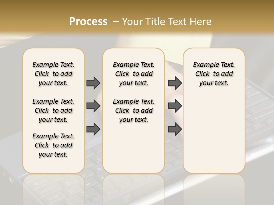 A Woman Is Typing On A Laptop Computer PowerPoint Template