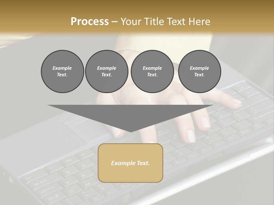 A Woman Is Typing On A Laptop Computer PowerPoint Template