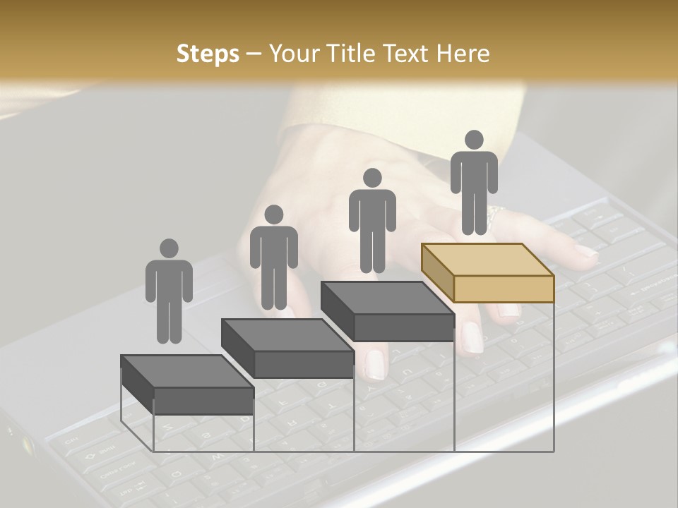 A Woman Is Typing On A Laptop Computer PowerPoint Template