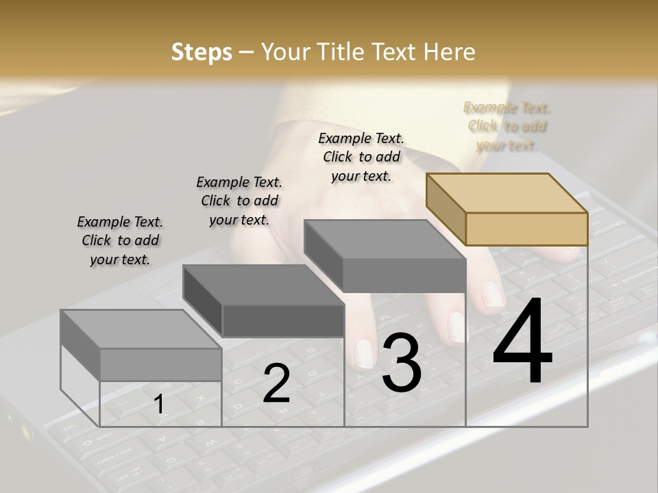 A Woman Is Typing On A Laptop Computer PowerPoint Template