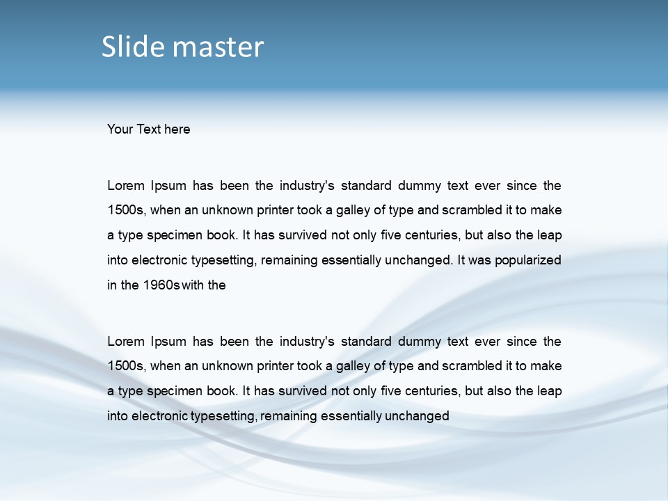 Blue Abstract Composition PowerPoint Template