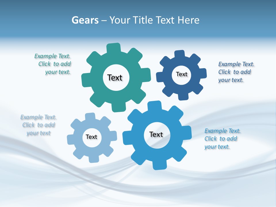 Blue Abstract Composition PowerPoint Template