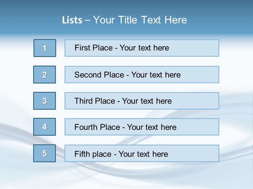 Blue Abstract Composition PowerPoint Template