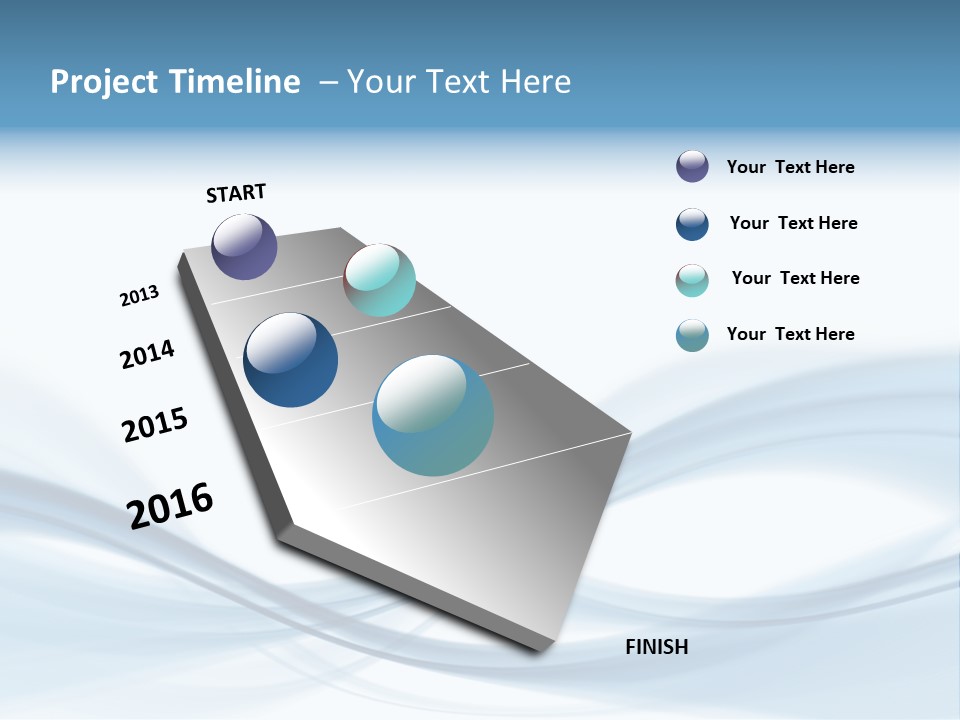 Blue Abstract Composition PowerPoint Template