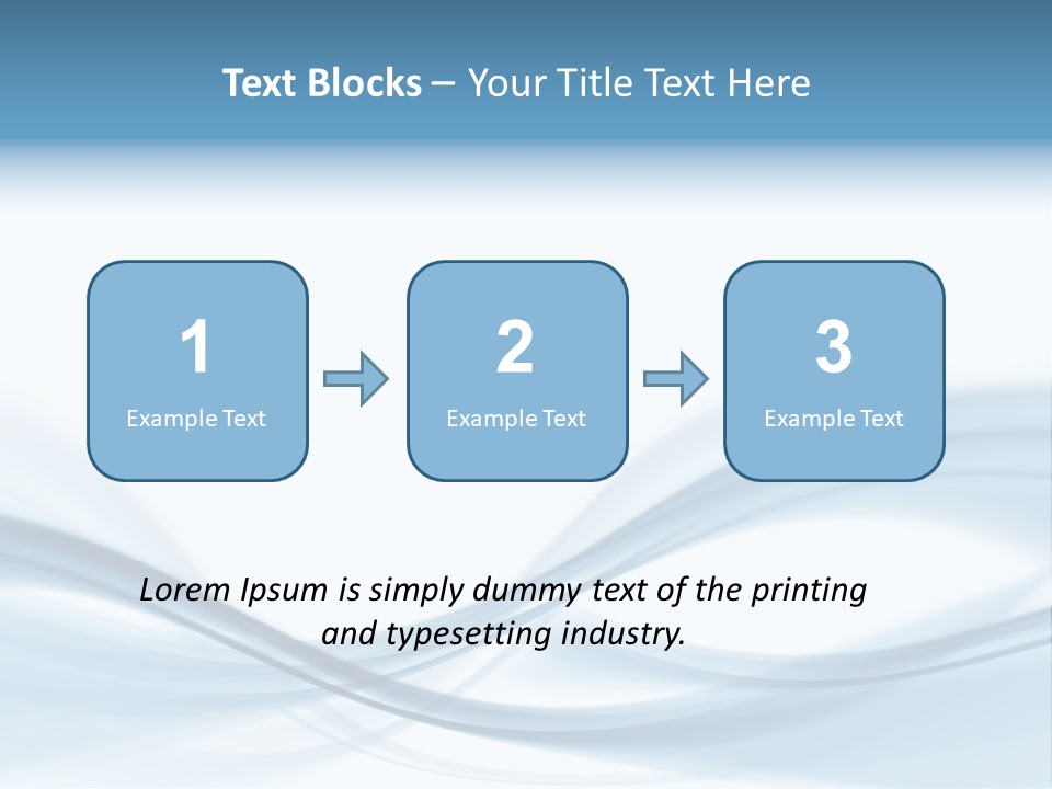 Blue Abstract Composition PowerPoint Template