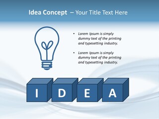 Blue Abstract Composition PowerPoint Template