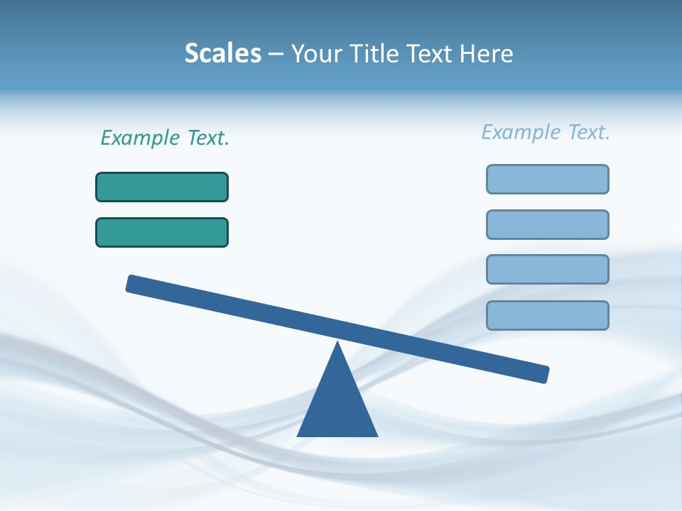 Blue Abstract Composition PowerPoint Template