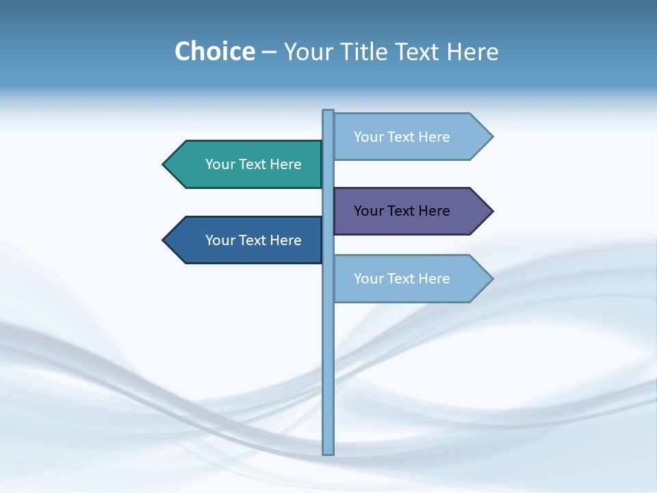 Blue Abstract Composition PowerPoint Template