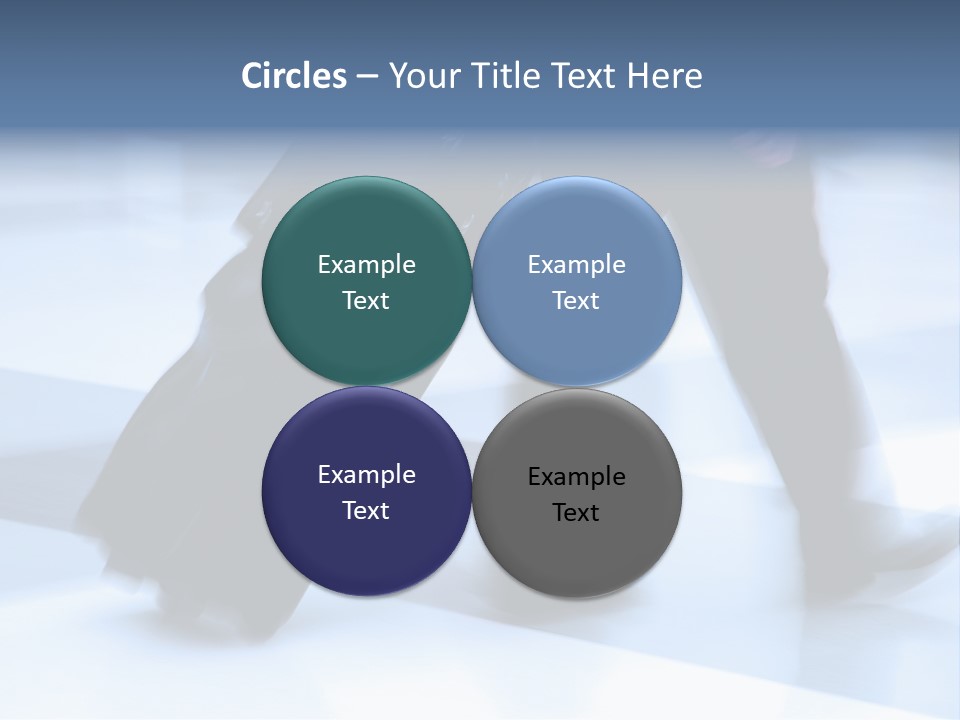 Man Rushing Through An Airport Terminal PowerPoint Template