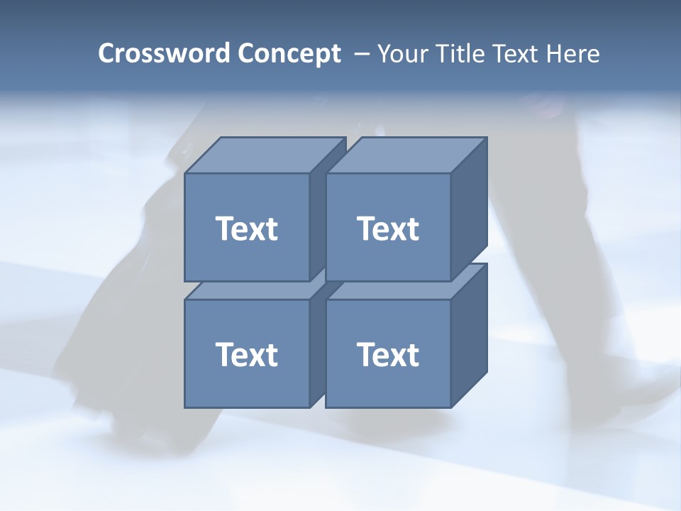 Man Rushing Through An Airport Terminal PowerPoint Template