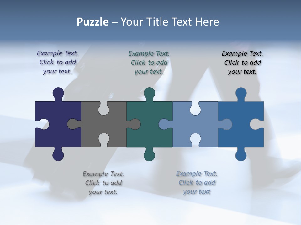 Man Rushing Through An Airport Terminal PowerPoint Template