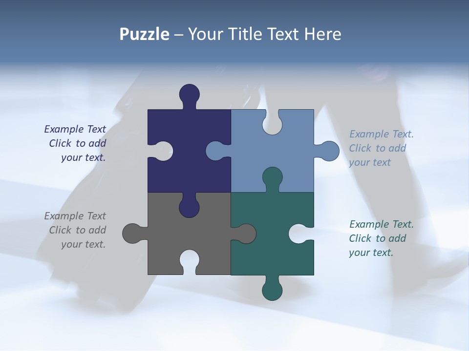 Man Rushing Through An Airport Terminal PowerPoint Template