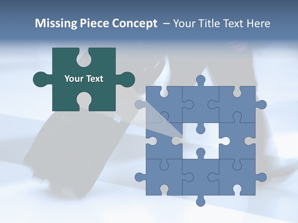 Man Rushing Through An Airport Terminal PowerPoint Template