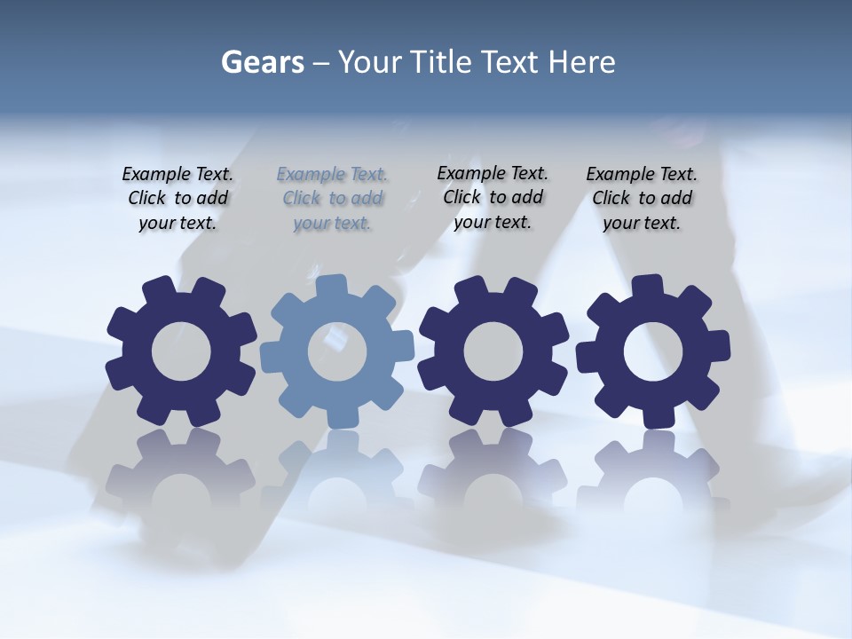 Man Rushing Through An Airport Terminal PowerPoint Template