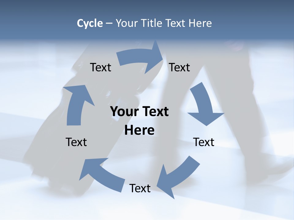 Man Rushing Through An Airport Terminal PowerPoint Template