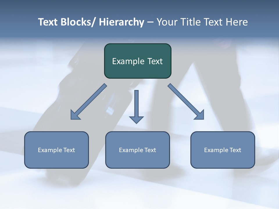 Man Rushing Through An Airport Terminal PowerPoint Template