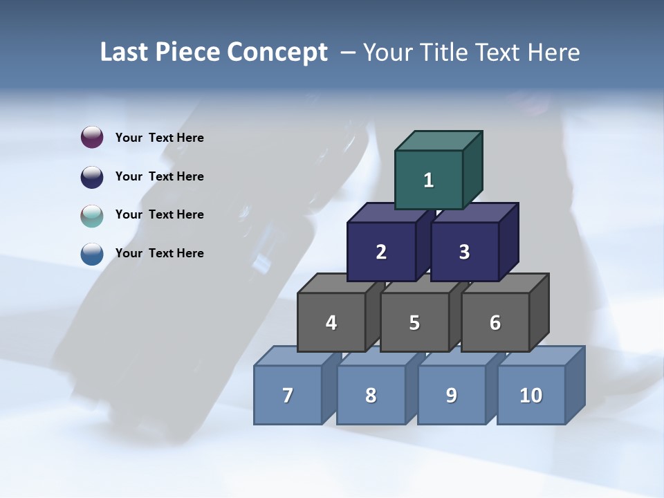 Man Rushing Through An Airport Terminal PowerPoint Template