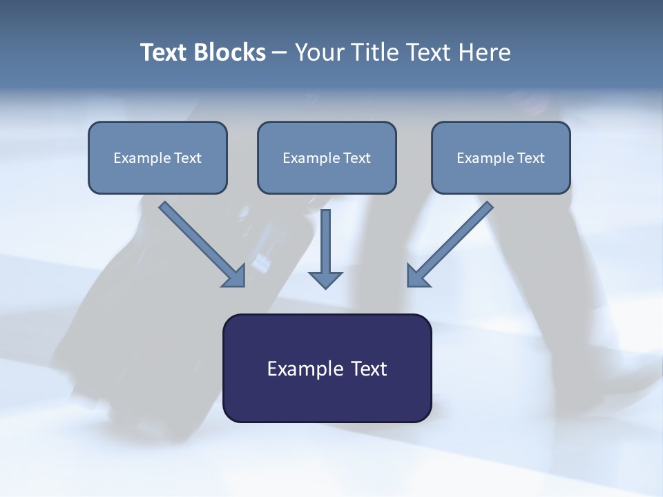 Man Rushing Through An Airport Terminal PowerPoint Template