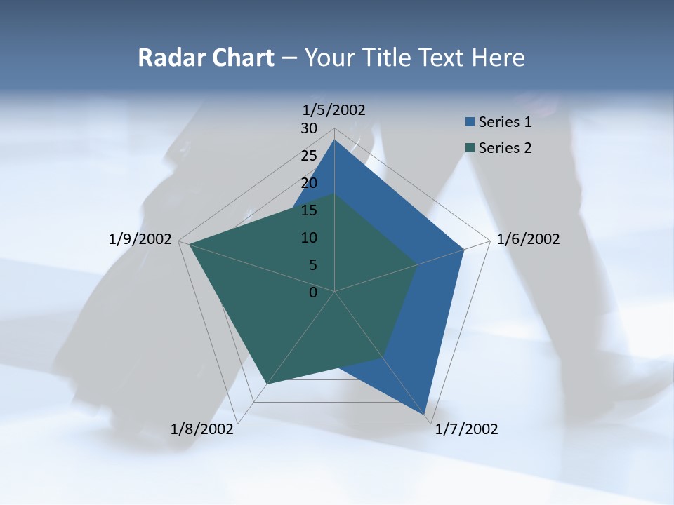 Man Rushing Through An Airport Terminal PowerPoint Template
