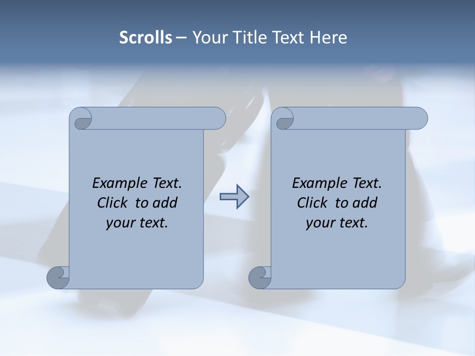 Man Rushing Through An Airport Terminal PowerPoint Template