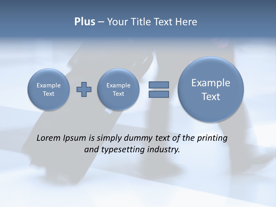 Man Rushing Through An Airport Terminal PowerPoint Template