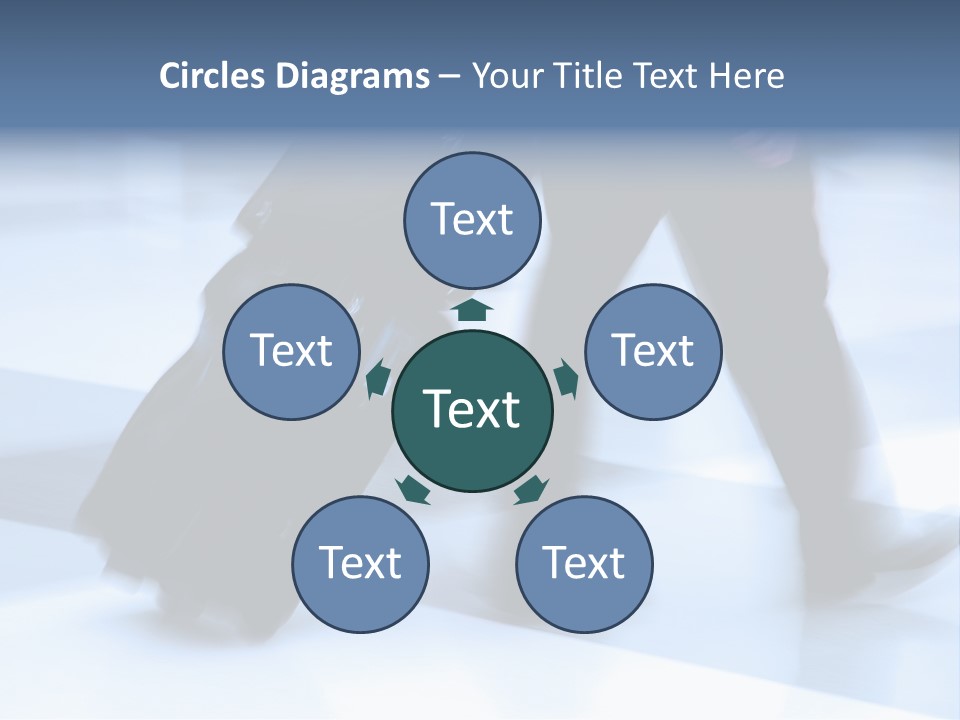 Man Rushing Through An Airport Terminal PowerPoint Template