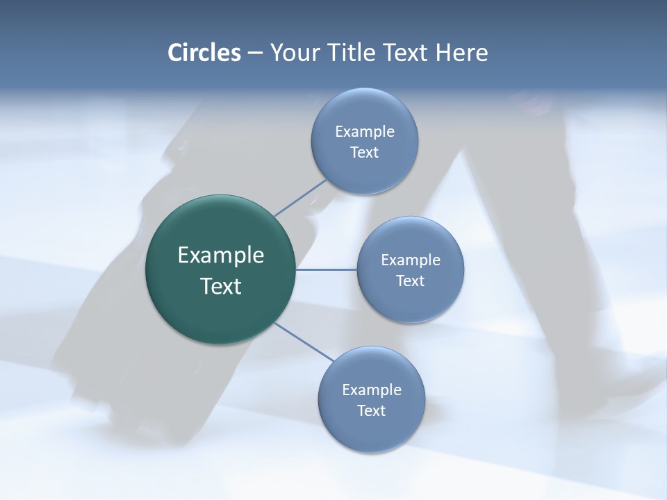 Man Rushing Through An Airport Terminal PowerPoint Template