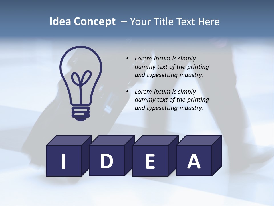 Man Rushing Through An Airport Terminal PowerPoint Template