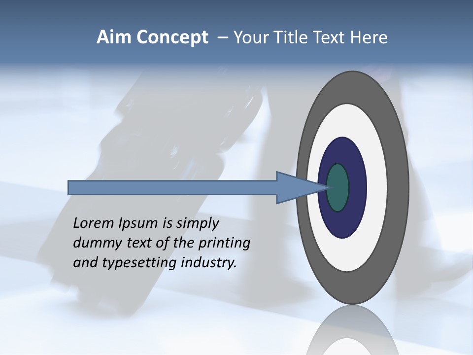 Man Rushing Through An Airport Terminal PowerPoint Template