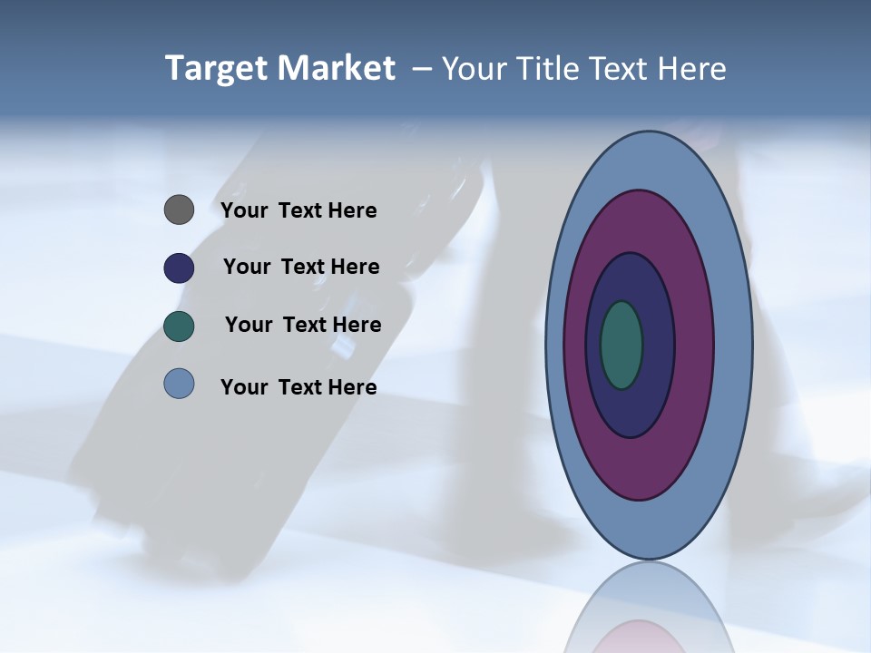 Man Rushing Through An Airport Terminal PowerPoint Template