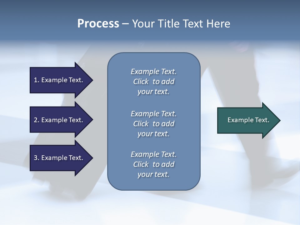 Man Rushing Through An Airport Terminal PowerPoint Template