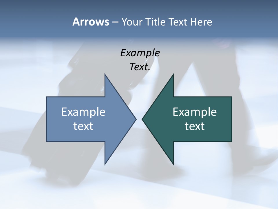 Man Rushing Through An Airport Terminal PowerPoint Template