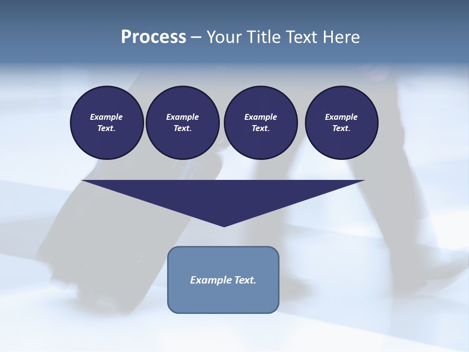 Man Rushing Through An Airport Terminal PowerPoint Template
