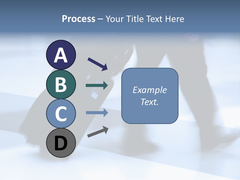 Man Rushing Through An Airport Terminal PowerPoint Template