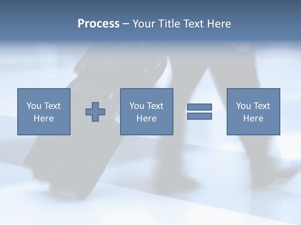 Man Rushing Through An Airport Terminal PowerPoint Template