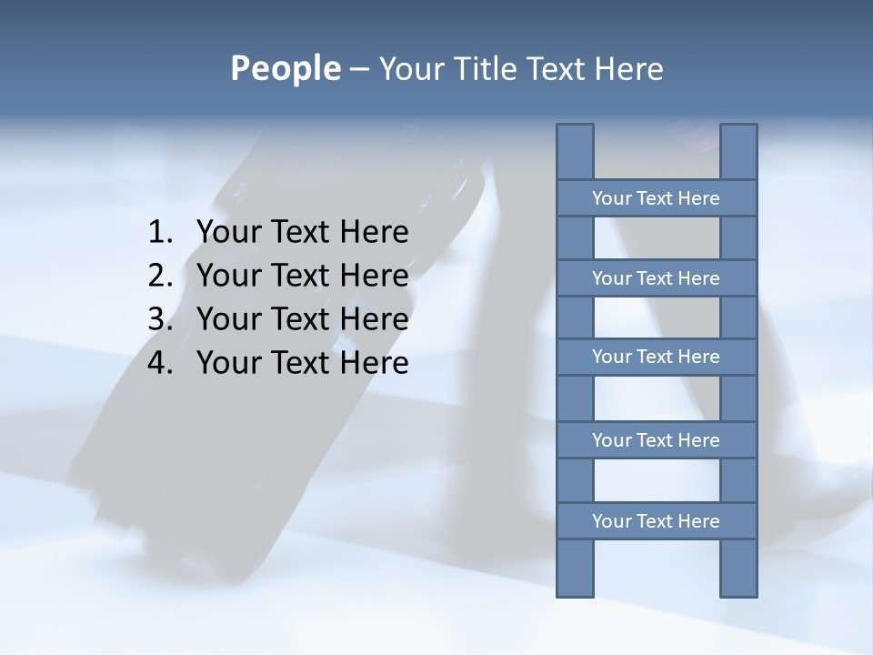 Man Rushing Through An Airport Terminal PowerPoint Template