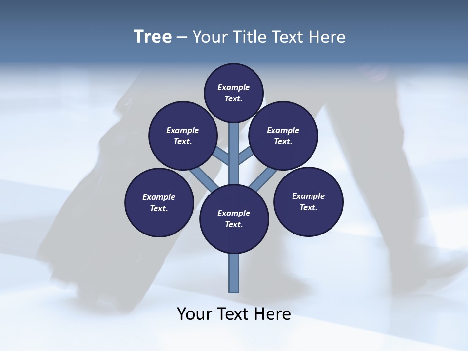 Man Rushing Through An Airport Terminal PowerPoint Template