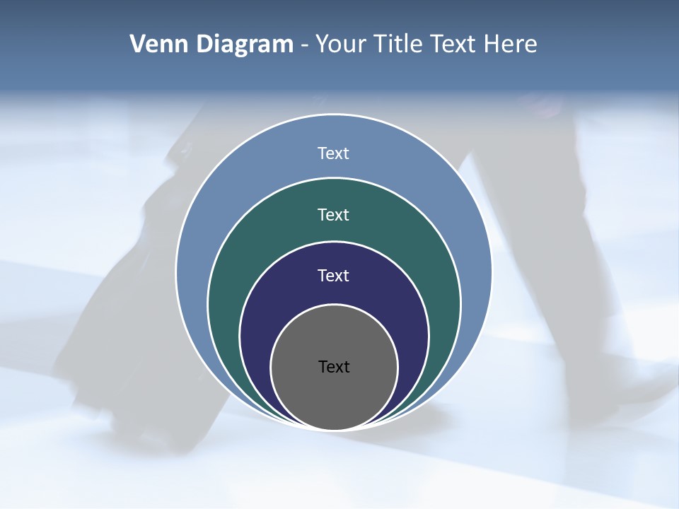 Man Rushing Through An Airport Terminal PowerPoint Template