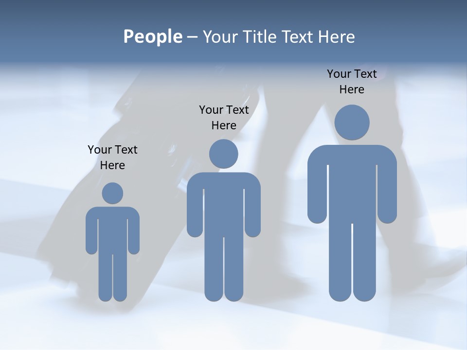 Man Rushing Through An Airport Terminal PowerPoint Template