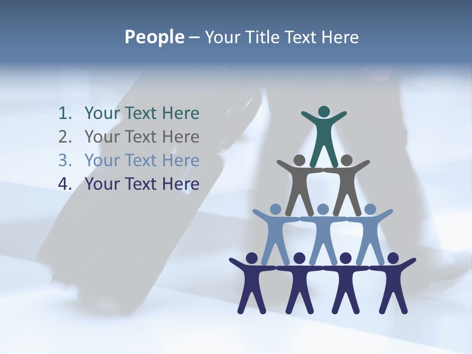 Man Rushing Through An Airport Terminal PowerPoint Template