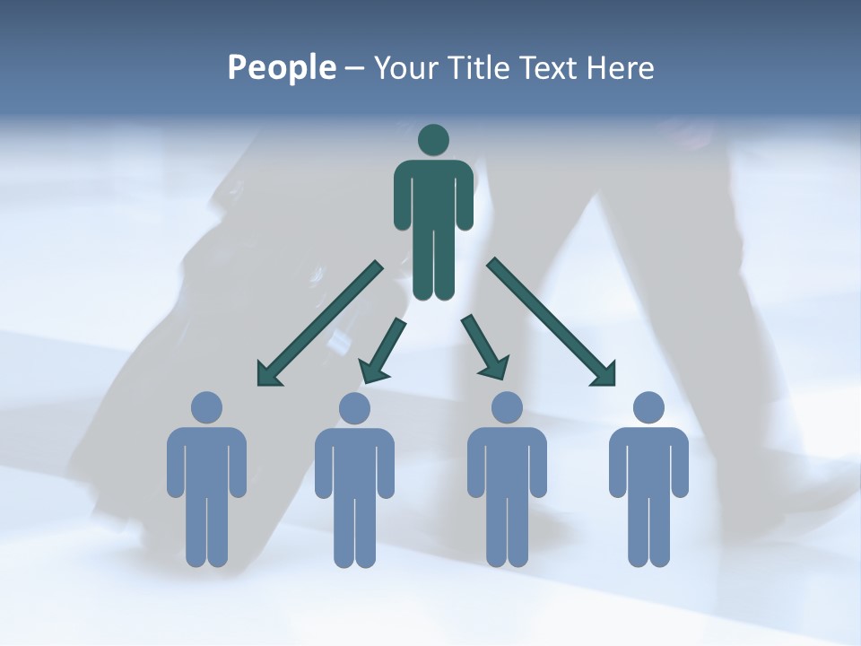 Man Rushing Through An Airport Terminal PowerPoint Template