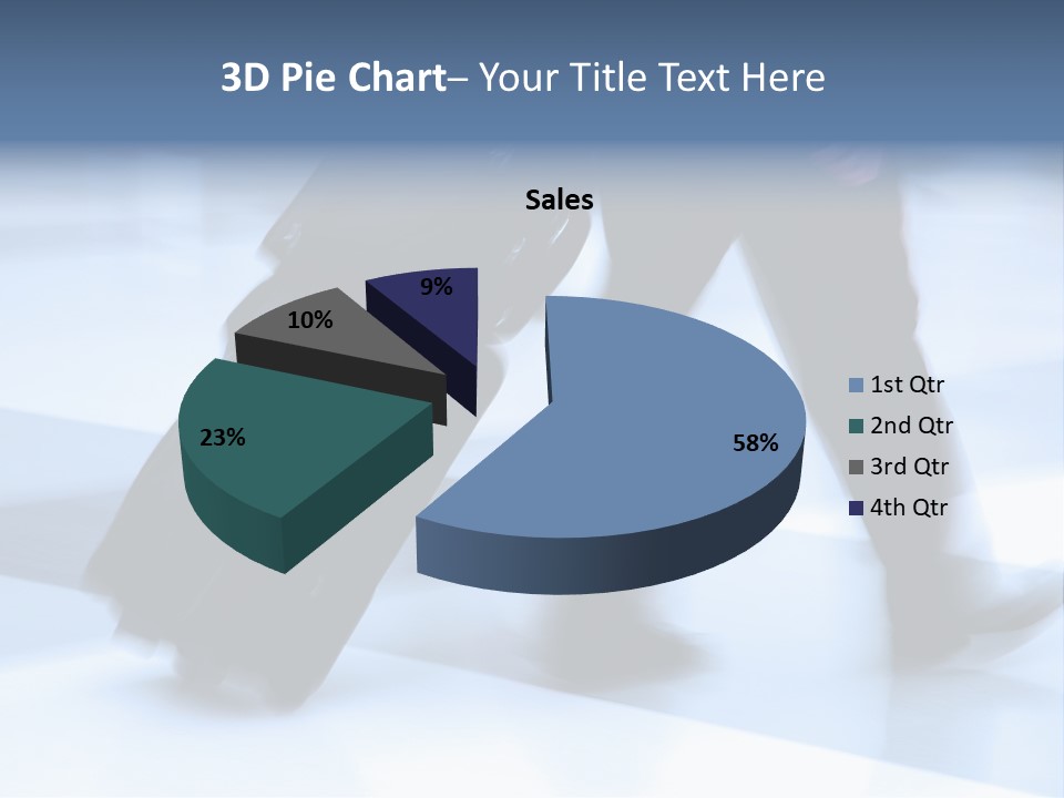 Man Rushing Through An Airport Terminal PowerPoint Template