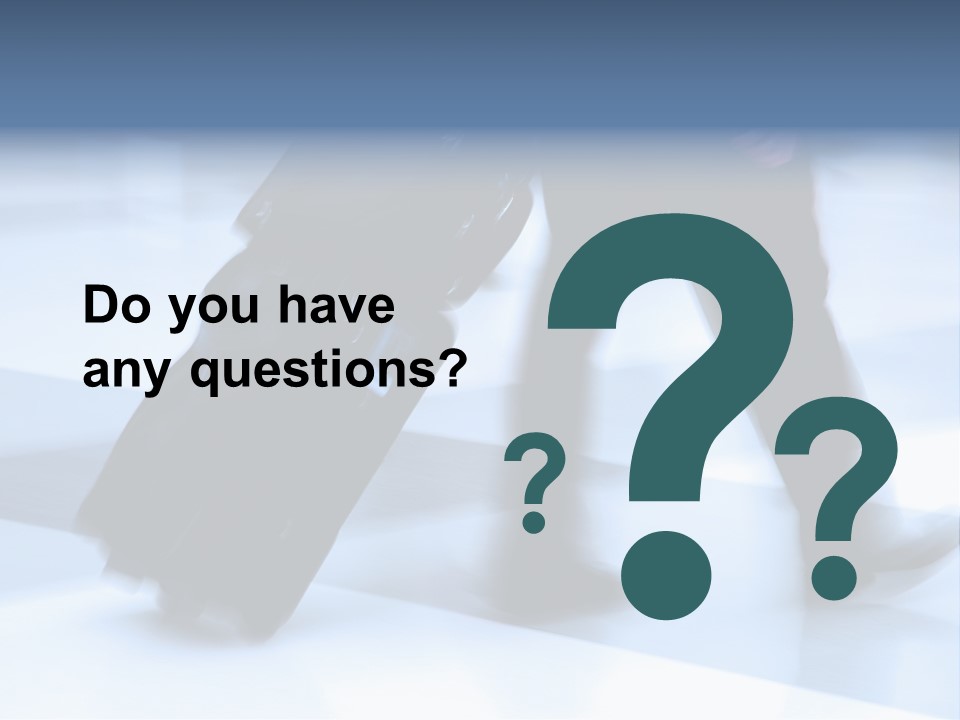 Man Rushing Through An Airport Terminal PowerPoint Template