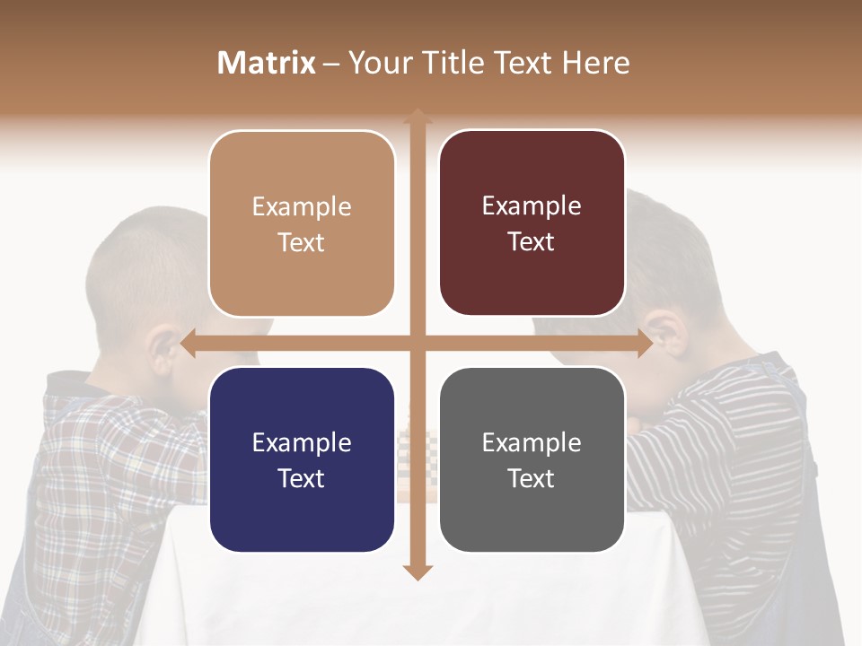 Two Brothers Playing Chess PowerPoint Template