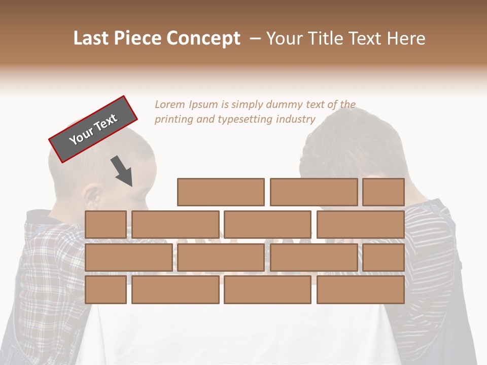 Two Brothers Playing Chess PowerPoint Template
